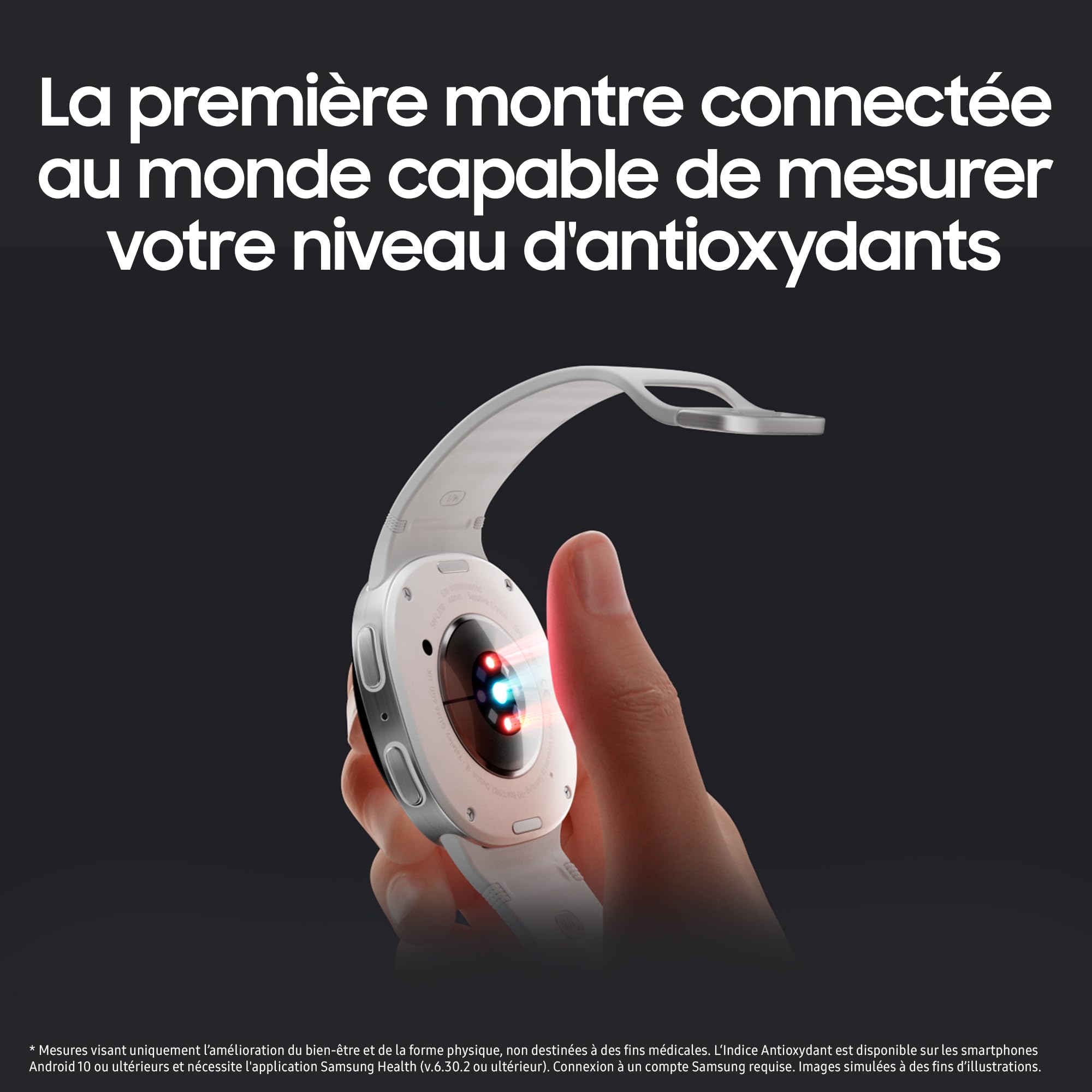 Samsung Galaxy Watch8, Montre Connectée, Coach Running, Coach Sommeil, Galaxy AI, Bluetooth, 40mm, Graphite, Chargeur Secteur Rapide 25W Inclus, Version FR