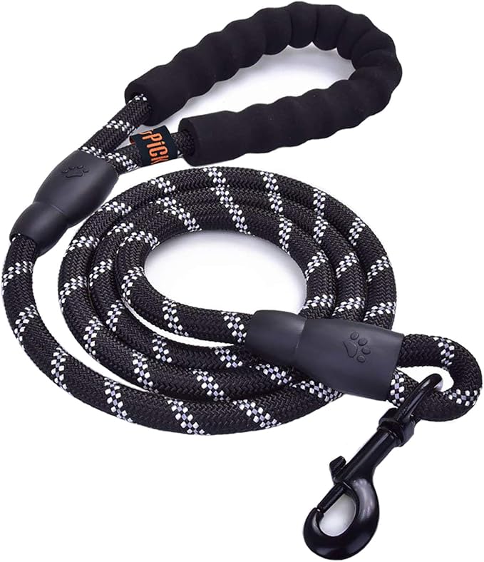 Strong Dog Lead 5 FT Rope Dog Lead with Comfortable Padded Handle and