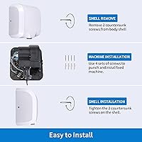 Vista 6 de Goetland El secador de manos comercial del acero inoxidable 1800w automático de alta velocidad embotado pulido