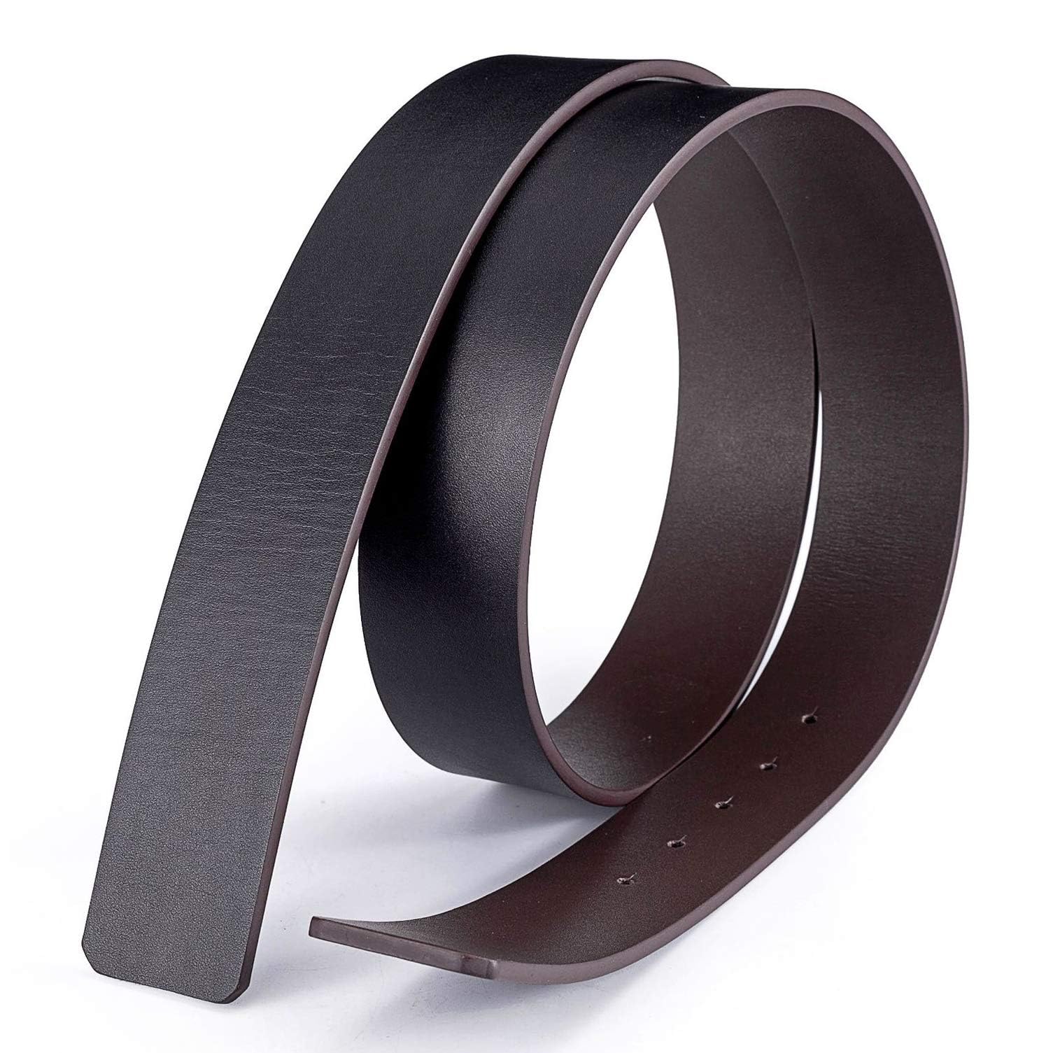 Vatee's Cinturones reversibles de piel auténtica sin hebilla para hombre, correa de repuesto de 3,40 cm/3,8 cm/4,1 cm de ancho