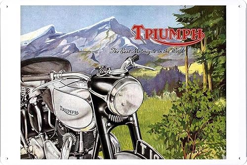 Triumph mejores Motocicletas bosques 78x118 Estaño Cartel placa de metal pared decoración por el Sign abstracto