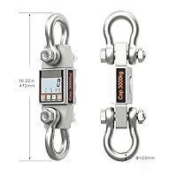 Vista 6 de Báscula digital profesional colgante de 6,613.9 lbs/6600 libras, báscula de grúa industrial resistente, báscula electrónica inteligente de alta