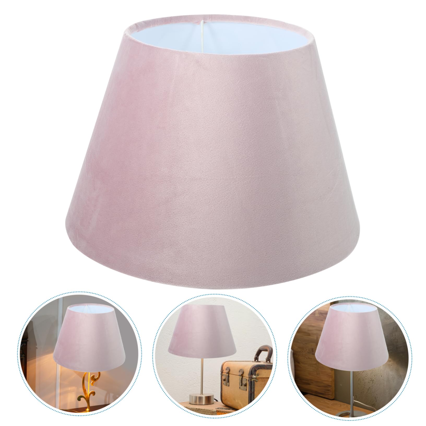 POPETPOP Pantalla De Franela Lámpara De Escritorio Pantallas Cilindro Lamparas Salon Tonos De Lámpara De Tonos De Lámparas Para Lámparas De Mesa Pantalla De Lámpara De Mesa Paño Rosa