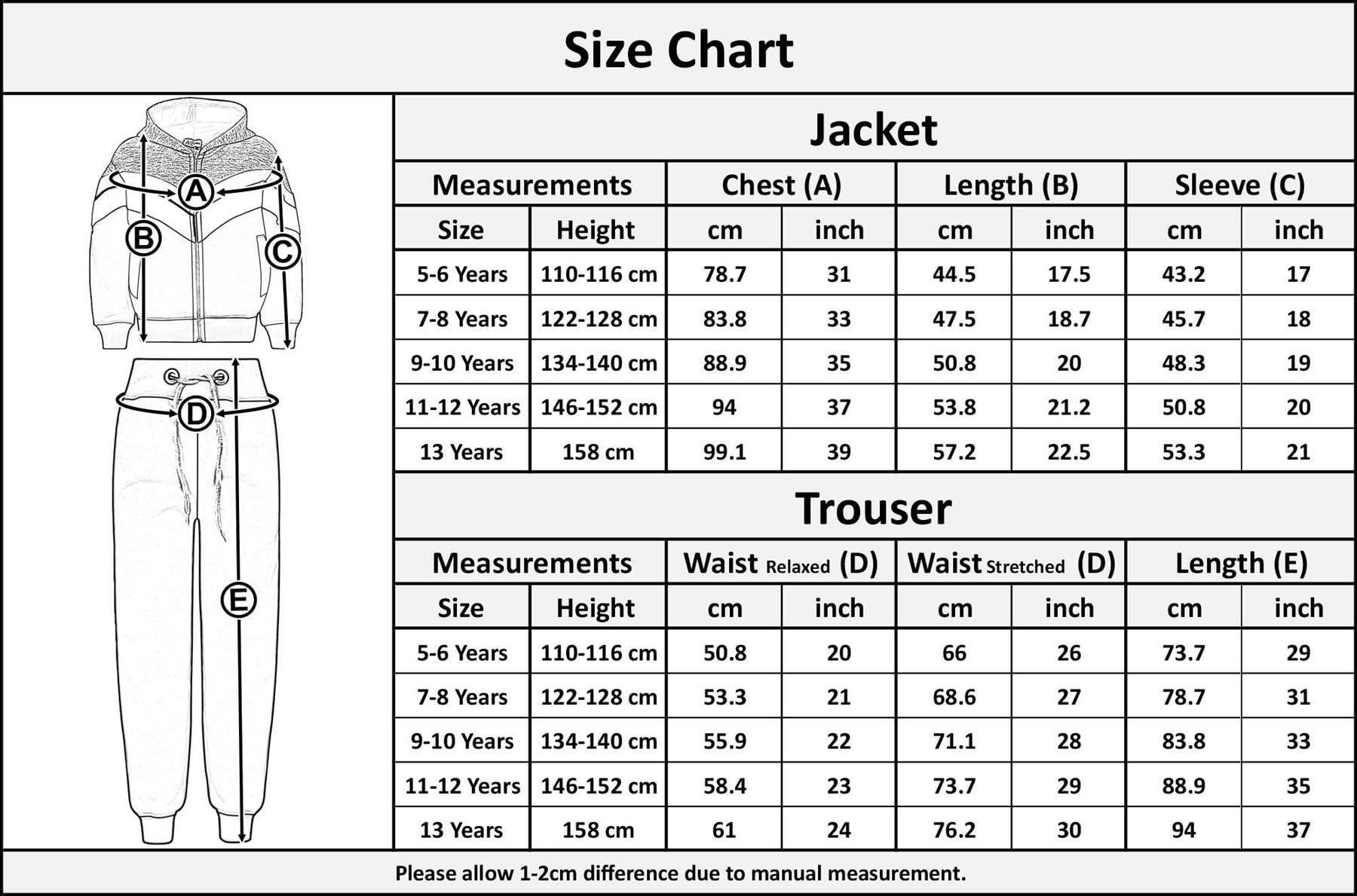 A2Z 4 Kids Filles Garçons Unisexe Survêtement Contraste Lambrissé Toison Encapuchonné Zip Up Hoodie Pantalon Salle De Sport Usure Jogging Costume Joggeurs Âge 5-6, 7-8, 9-10, 11-12, 13 Ans