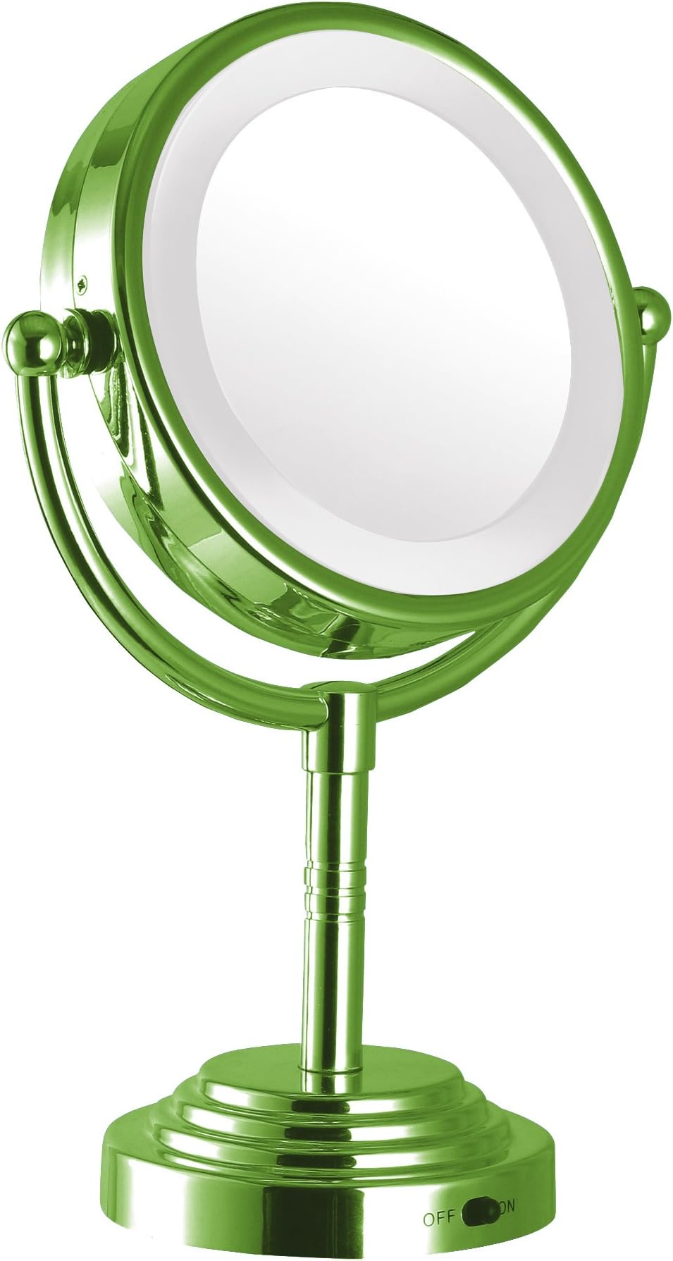 92231 Dual-Sided Led illuminated tabletop makeup mirror Green