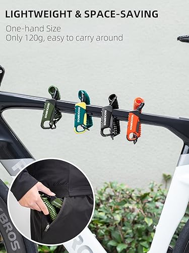 Miniatura 5 de ROCKBROS Cerradura para casco de motocicleta, cerradura ligera para casco de bicicleta, antirrobo, cerradura universal de 47.2 pulgadas para cascos,