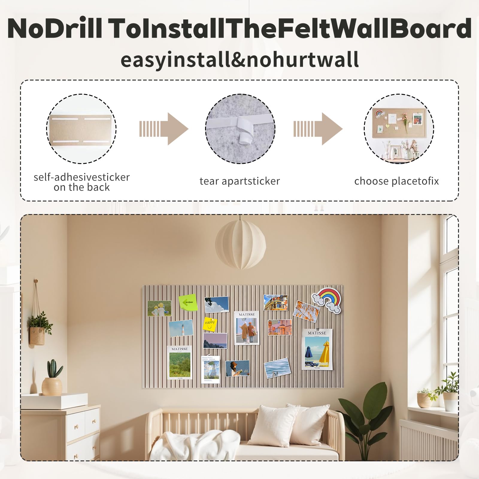 Dtoterul Tableau En Liege Mural 40x60cm Tableau D'Affichage