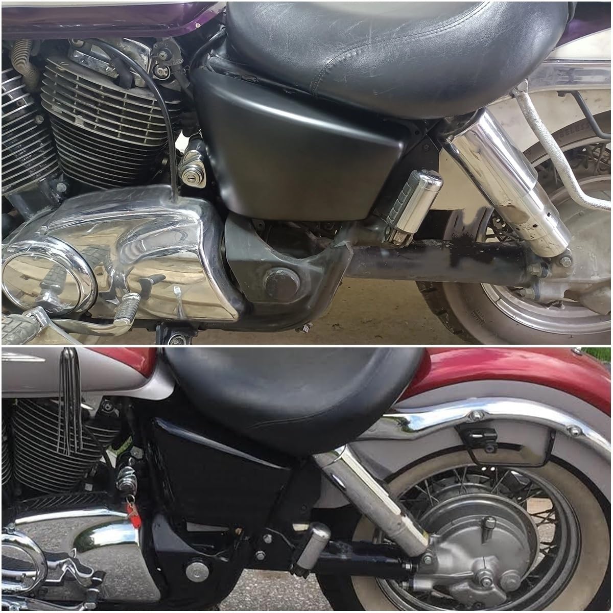 Pasuje Do Shadow VT1100 ACE/Aero/Sabre 1999-2008 Akcesoria Motocyklowe Pokrywa Baterii A Osłona Owiewki Motocyklowe osłony akumulatora Osłona akumulatora(Gloss Black)