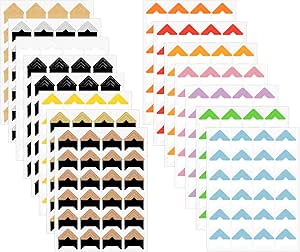 Uxcell Photo Corners Adhesive DIY Picture Mounting Sticker Brown 15 Sheets 360 Pcs