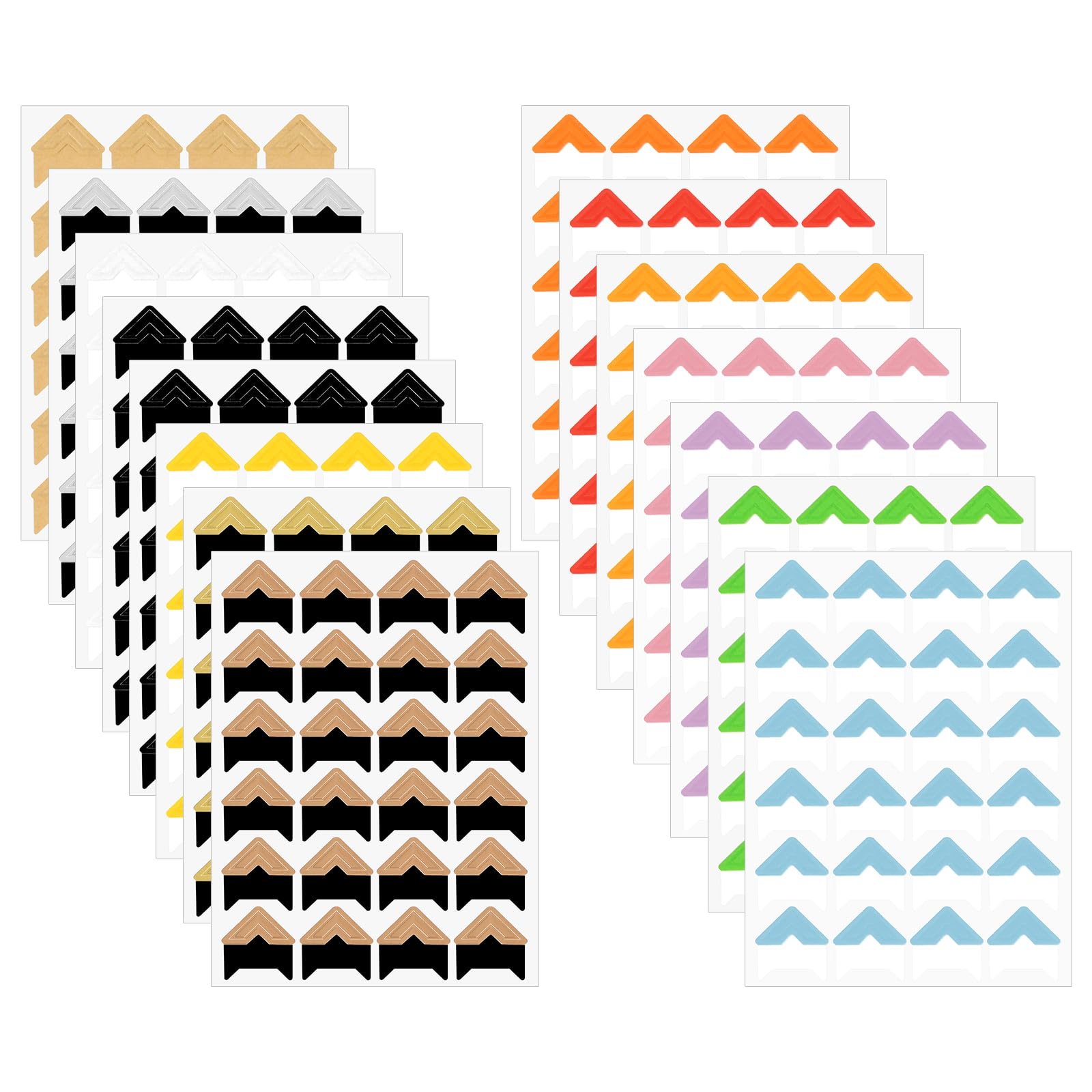 Uxcell Photo Corners Adhesive DIY Picture Mounting Sticker Brown 15 Sheets 360 Pcs