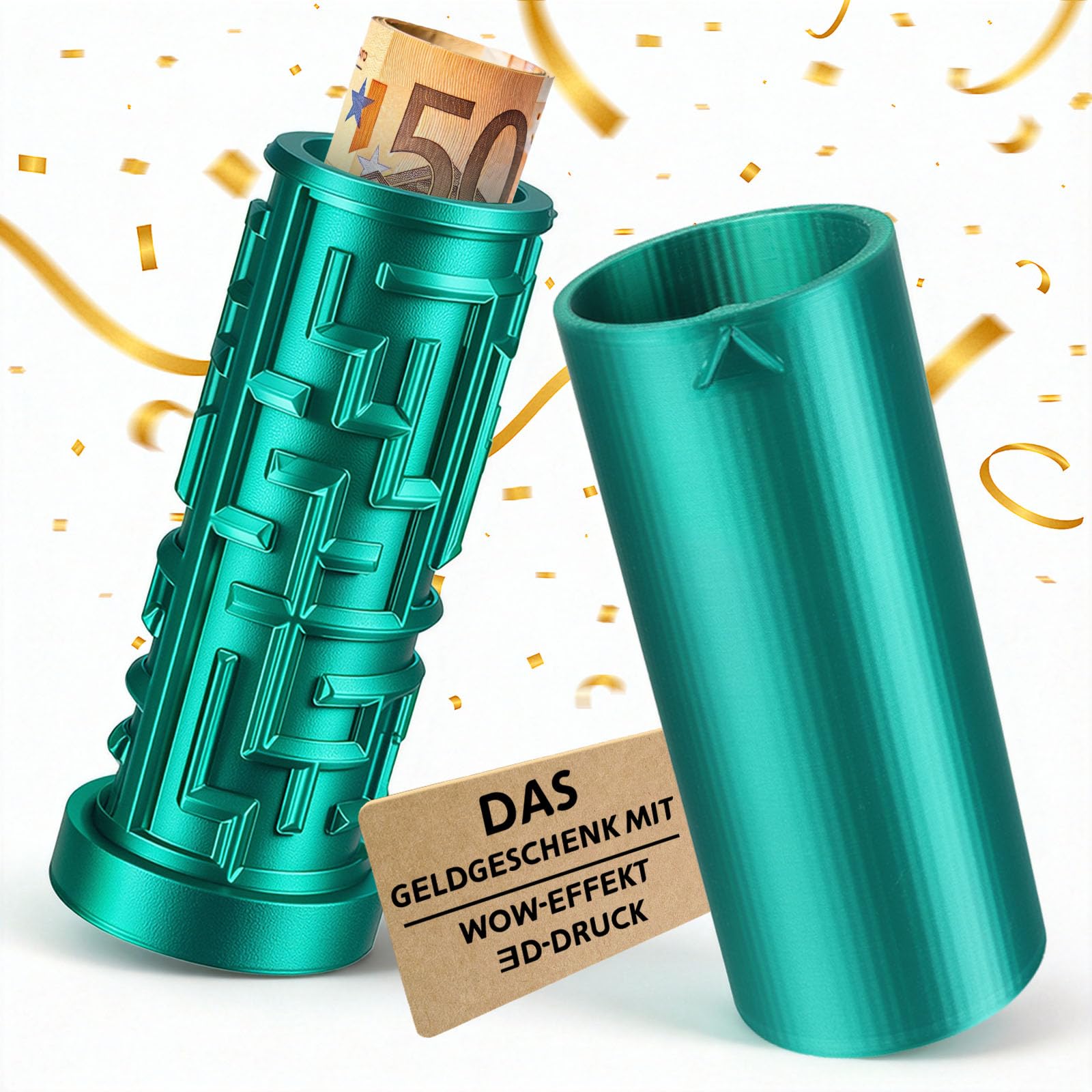 Anruzon Lustige Geburtstag Geldgeschenk Box Schwarz Gold