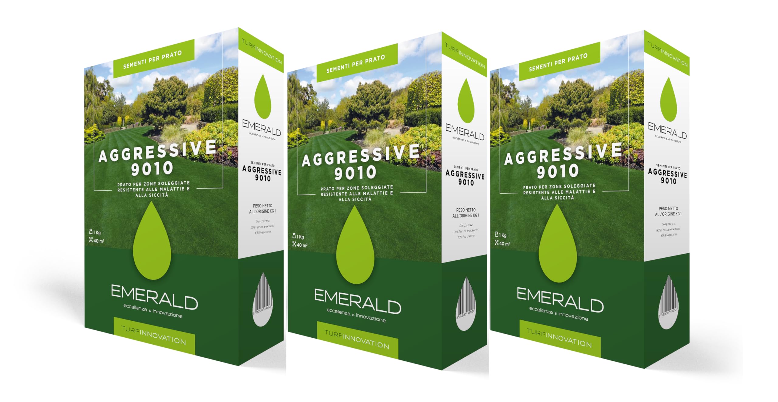 Emeraldgreen AGGRESSIVE 9010, Semi per Prato, Alta Tolleranza a Calpestio e Siccità, Adatto per Zone Soleggiate, alta Resistenza a Malattie e siccità, 3kg (120mq) (3)