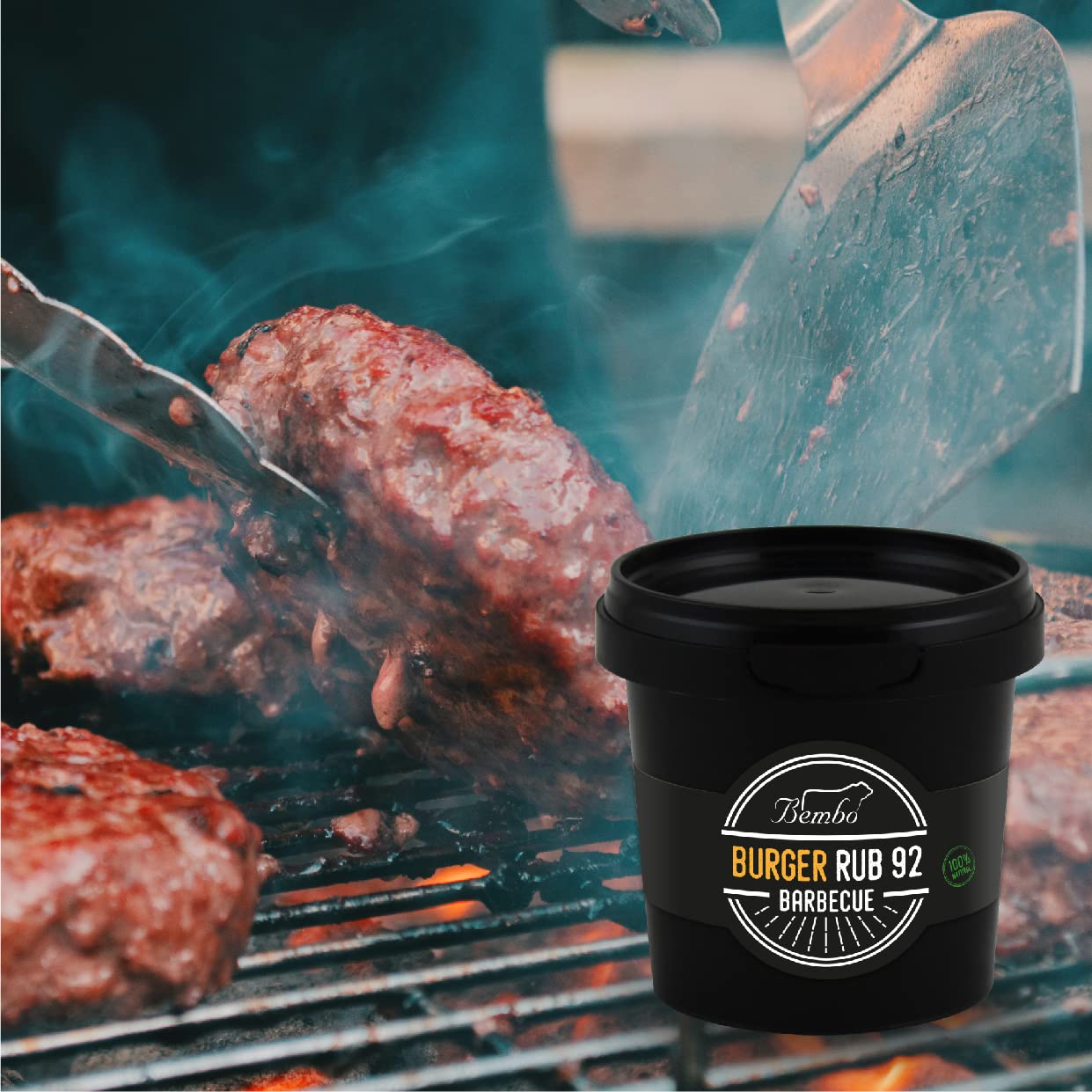 Rub BBQ Burger 92 Bembo – Mélange d’Épices pour Hamburger et Viande Hachée – Marinade Sèche Barbecue – Made in Italy – 150 g