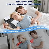 Vista 7 de SAHEYER Side Sleeper Pillow with Arm Holes, 2 in 1 Shoulder Relief System for Rotator Cuff Pain, Memory Foam Pillow for Adults with 3 Arm Place Hole