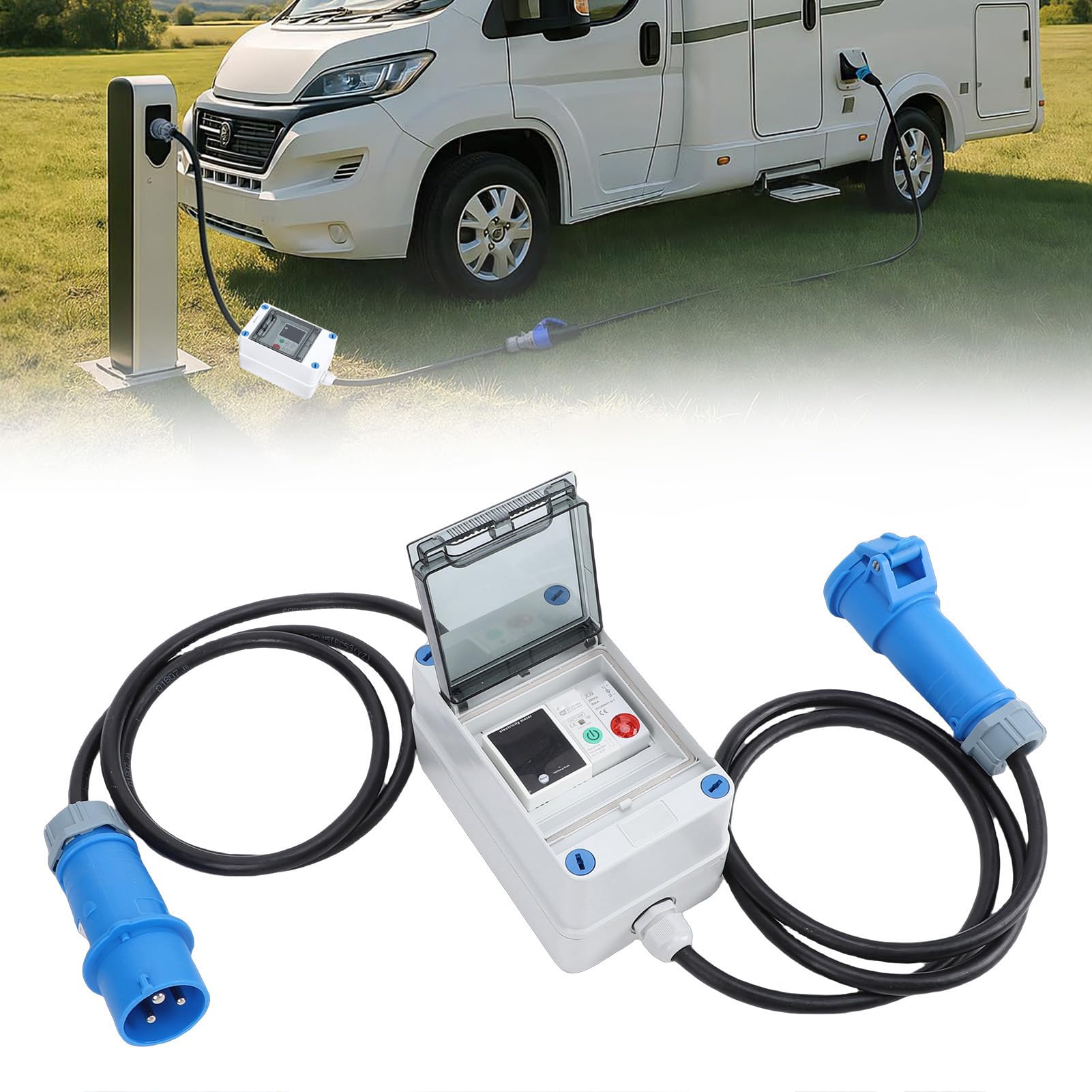Zunate Medidor de Energía Portátil con Memoria de Apagado Medidor de Consumo de Energía Fácil de Usar para autocaravana: Seguimiento del Uso de en Tiempo Real