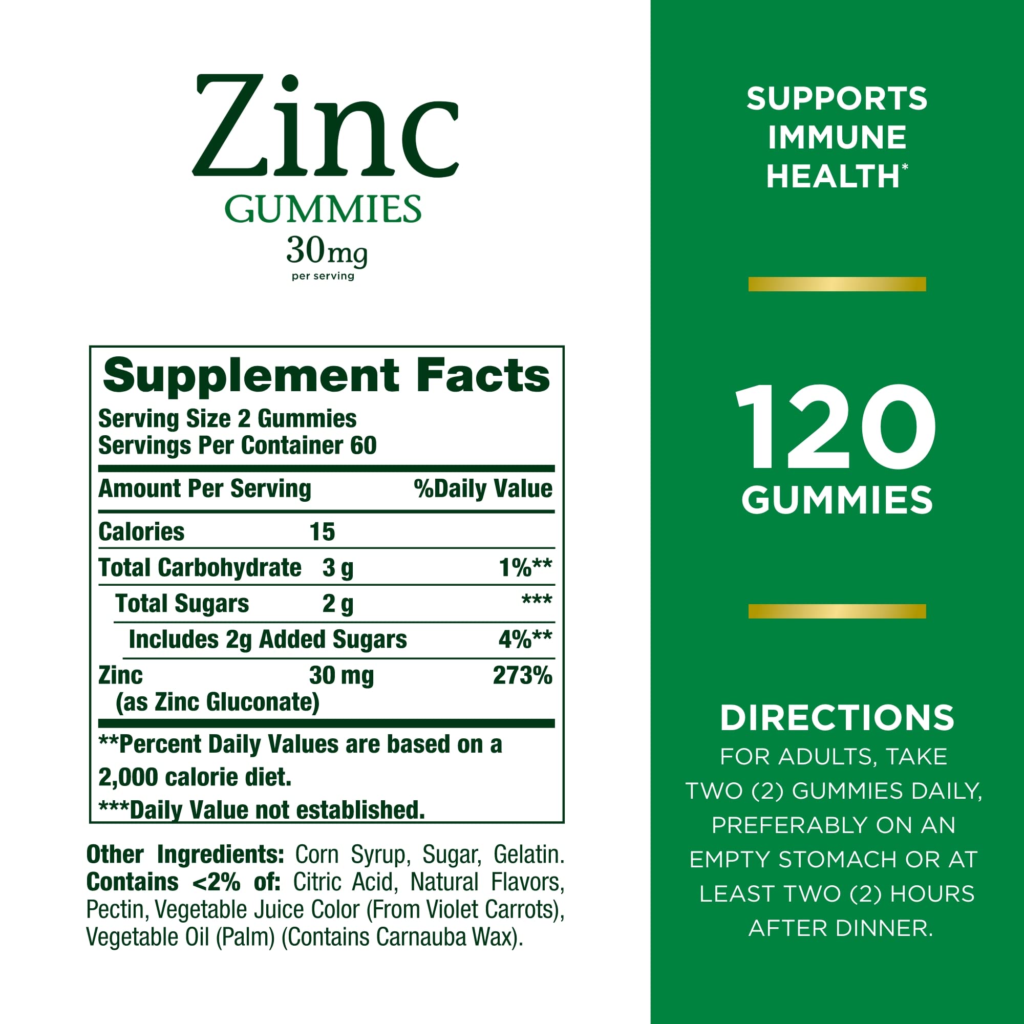 Nature’s Bounty Zinc Gummies, Immune Support Gummies, Supports Skin