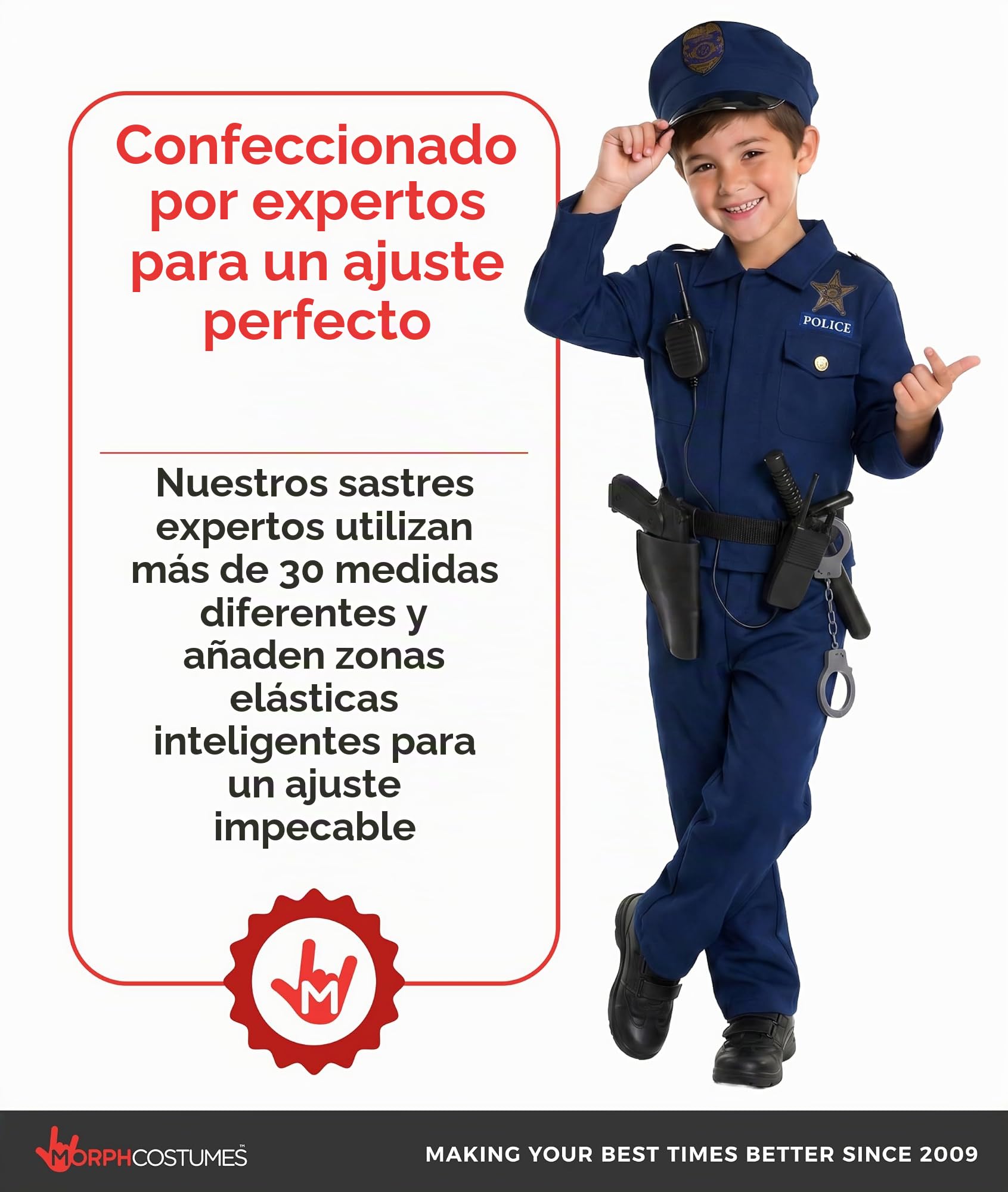 Morph Disfraz Policia Niño, Disfraz Policia Halloween Niño
