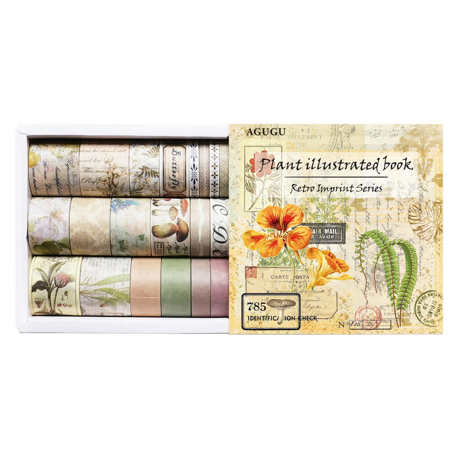 Bailinks Vintage Washi Tape Set for Scrapbooking,20 Rolls Decorative Masking Tape Multi-pattern Scrapbook Tape Stickers for DIY Crafts Bullet Journals Planners,Gift Wrapping Decoration