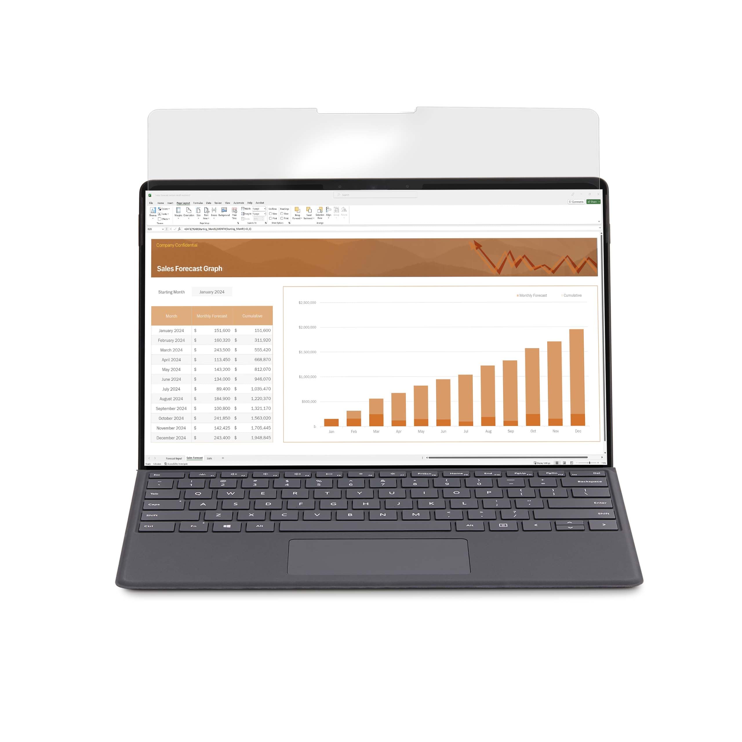 StarTech Filtro de Privacidad Táctil 4 Vías Surface Laptop Go 12.4in | Bloquea hasta 51% de Luz Azul, Modo Vertical y Horizontal, Instalación Autoadhesiva