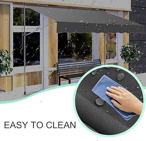 Miniatura 5 de Reemplazo de tela retráctil para toldo, paño exterior duradero para toldo, protección UV, impermeable, para ventanas al aire libre y patio (Color