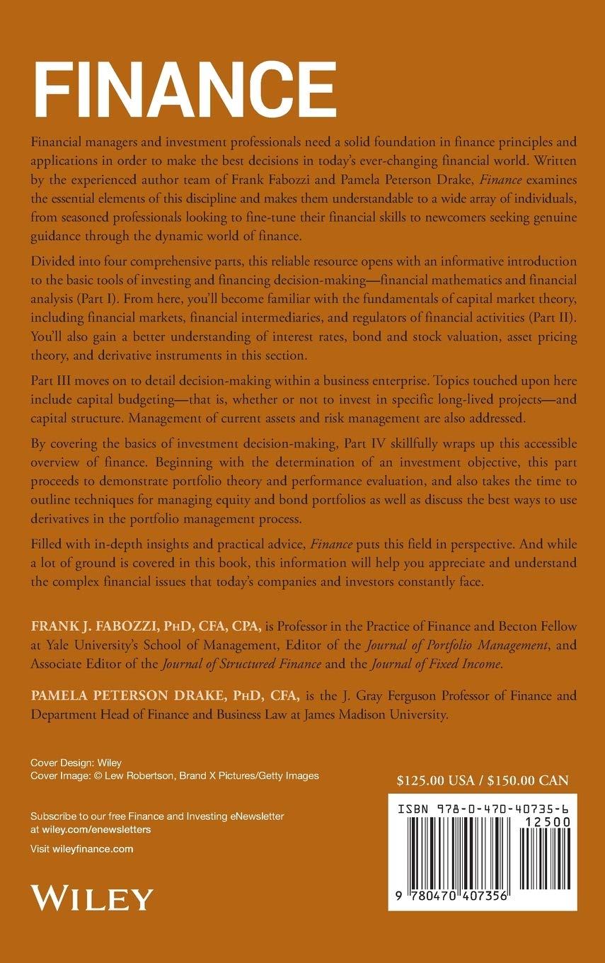 Finance: Capital Markets, Financial Management, and Investment Management image 2 of 3 0470407352