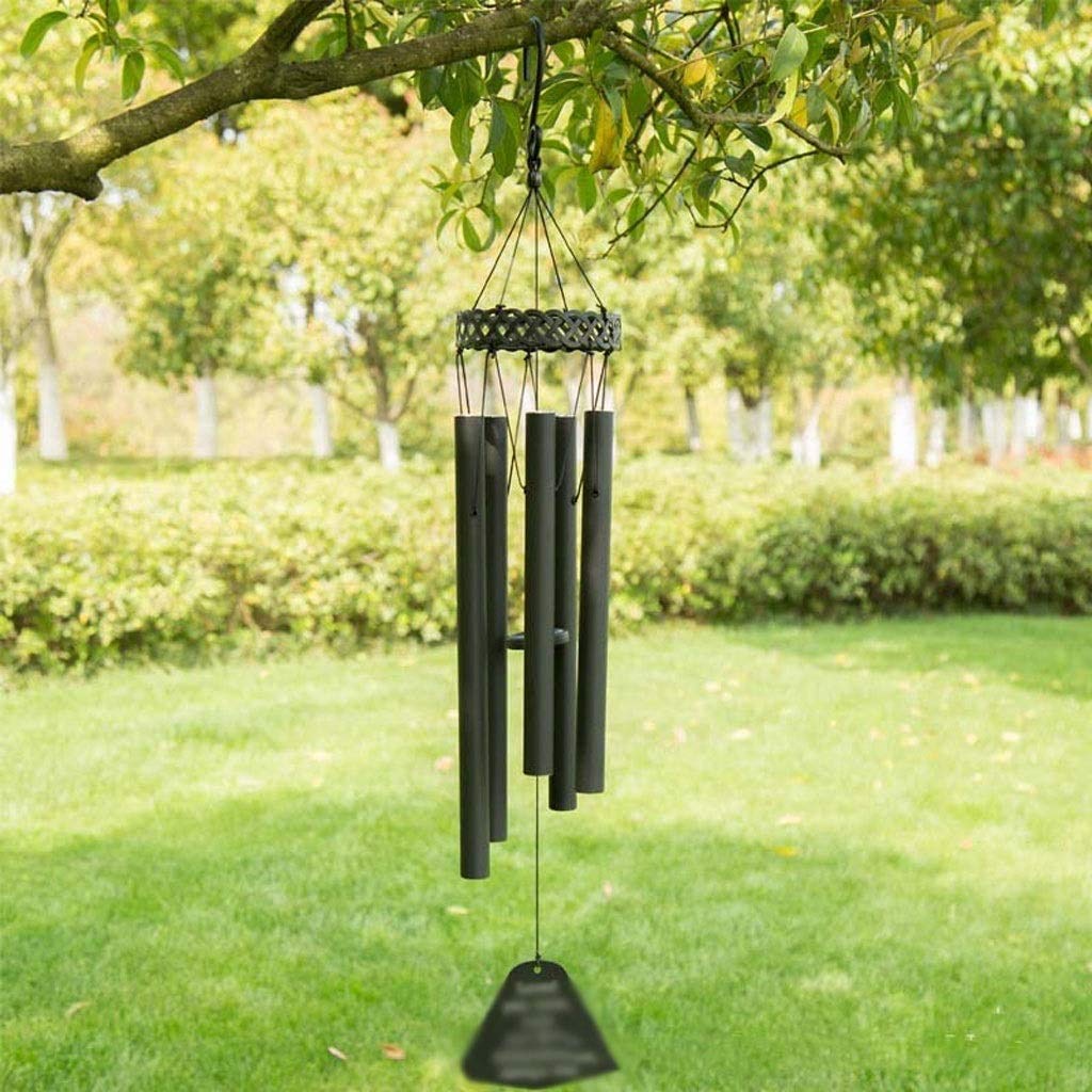 Vents carillons de l'extérieur, 5 Tubes métalliques Creux - Chemin d'eau avec Un Crochet pour intérieur et extérieur, carillons éoliens de 30 Pouces en Plein air