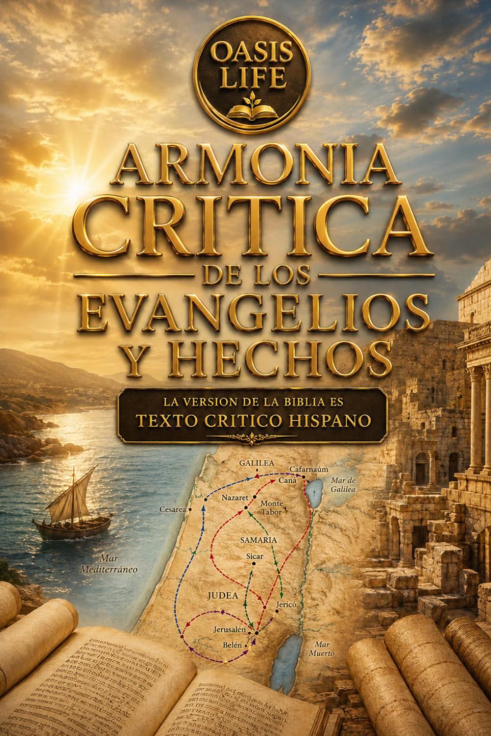 ARMONÍA CRÍTICA DE LOS EVANGELIOS Y HECHOS: TEXTO CRÍTICO HISPANO (Armonías del Nuevo Testamento)