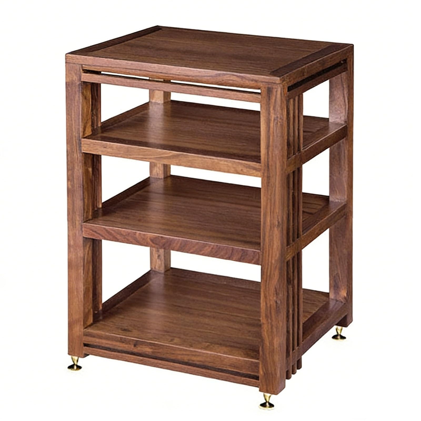 Armoire de Rangement multimédia à Plusieurs Niveaux avec Pieds amortisseurs et Conception Ouverte pour l'organisation du matériel Audio-vidéo