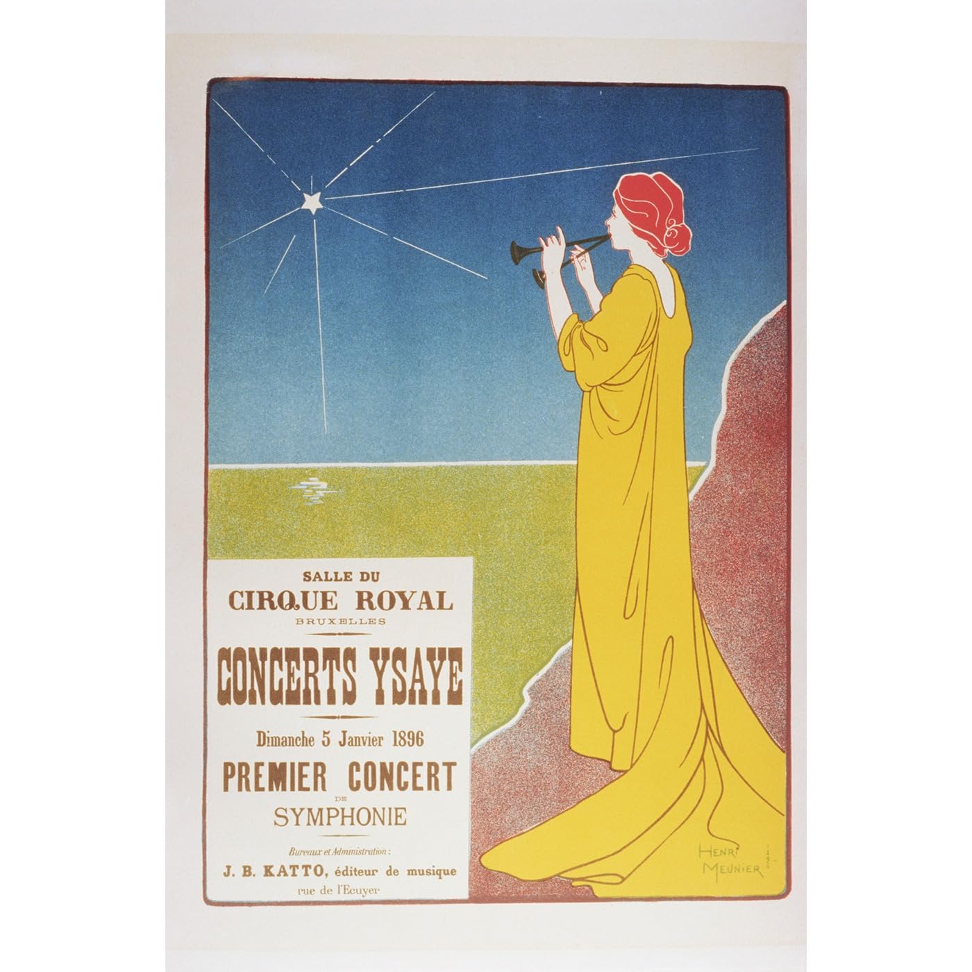 Poster con stampa arrotolata – Concerti Ysaye – 76 x 101 cm decorazione da parete poster stampa artistica