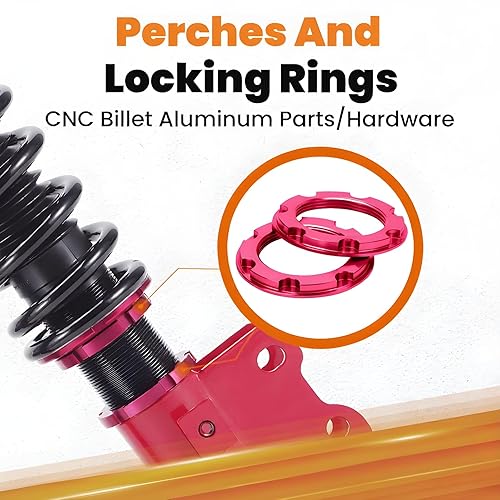 Miniatura 5 de maXpeedingrods Coilovers para Nissan S14 240SX 1995-1998, kit de suspensión de bobinas de altura ajustable, kit de reducción de amortiguador