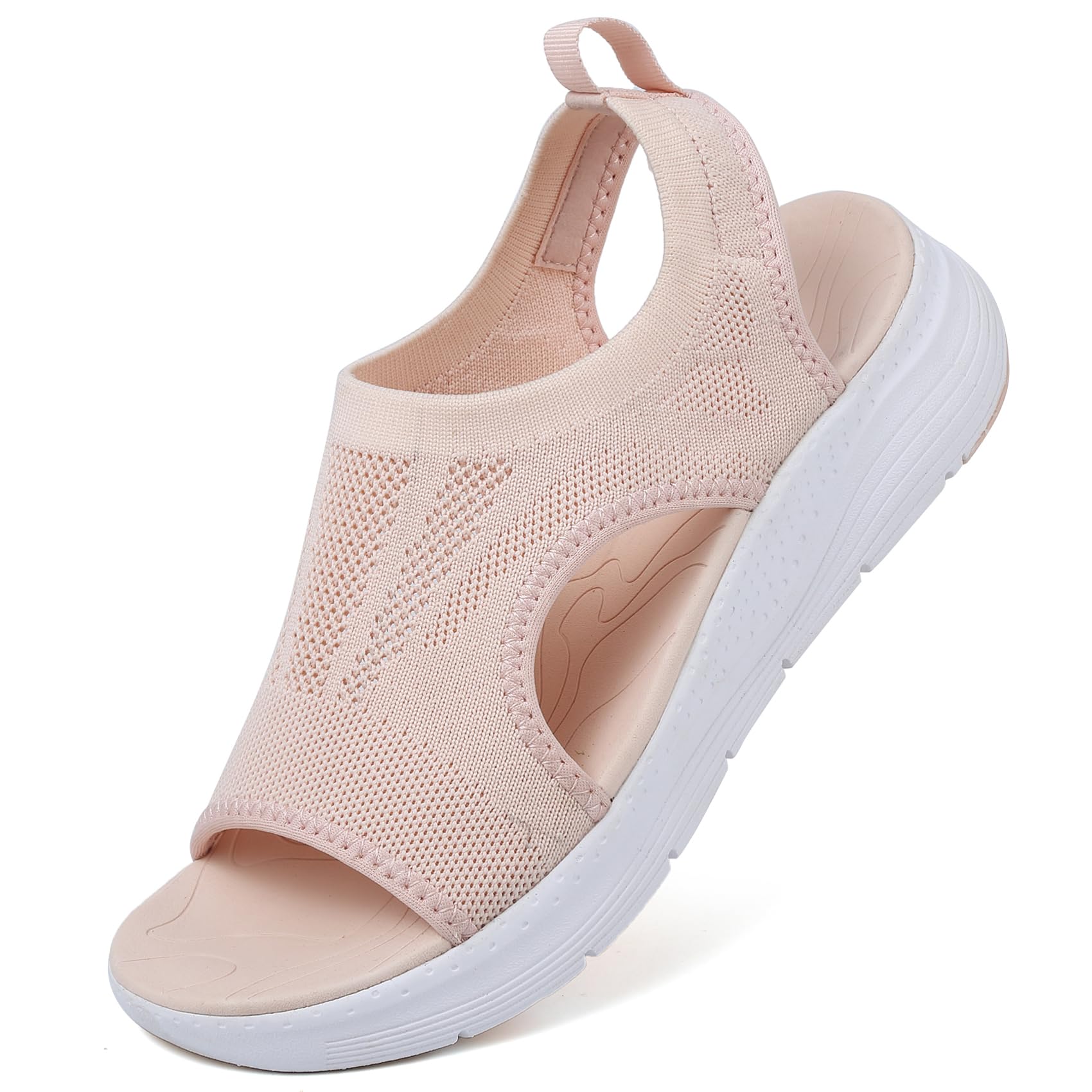 DimaiGlobal Sandali Donna Estive Comodi Ortopedici con Punta Aperta Scarpe Lavabili Sandalo Sportivo Scarpe con Zeppa