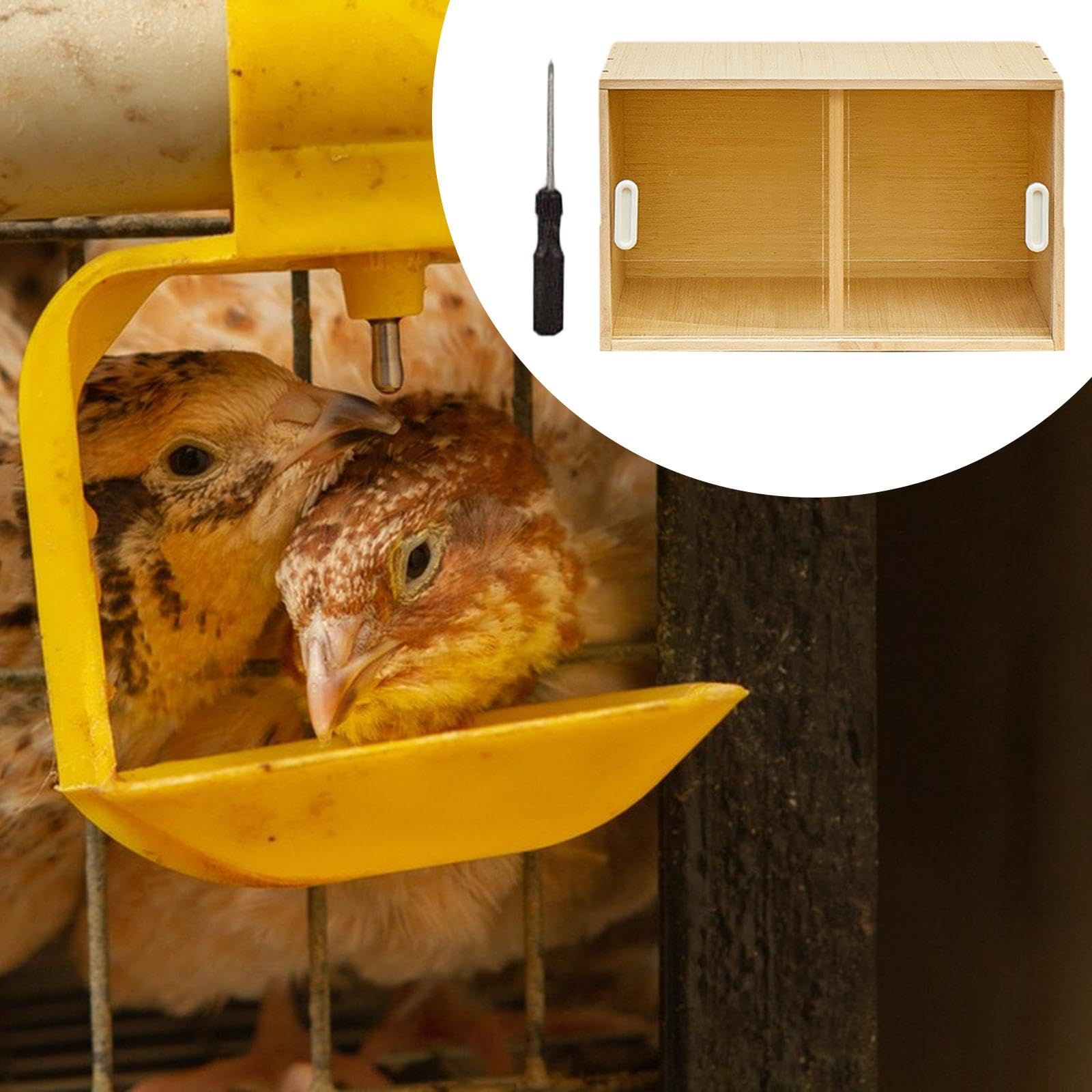 Caja de Cría de, Nido Versátil Y Jaula para Hámster, Criadero Y Conejera para Animales Pequeños de Madera, Apilable Y Ligera para Codornices, 50cm