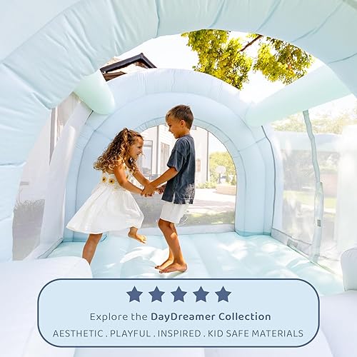 Miniatura 4 de Bounceland Ultimate Daydreamer Mist - Casa de rebote con pozo de bolas, 10.8 pies de largo x 10.5 pies de ancho x 6.6 pies de alto, soplador UL