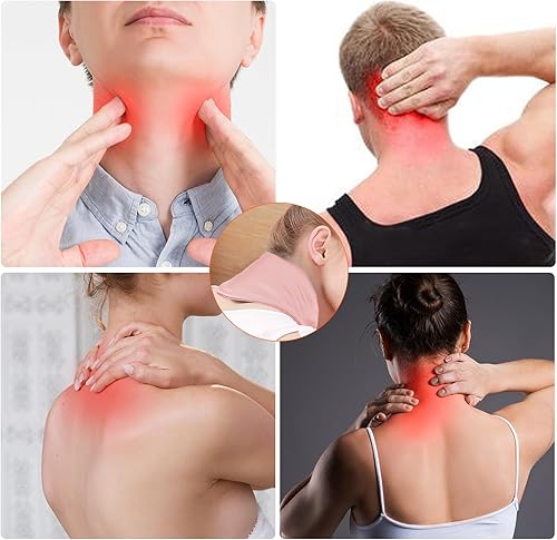 Miniatura 7 de ARRIS - Almohadilla térmica para el cuello, pequeña envoltura térmica portátil para el cuello con control de tiempo y temperatura ajustable, alivio