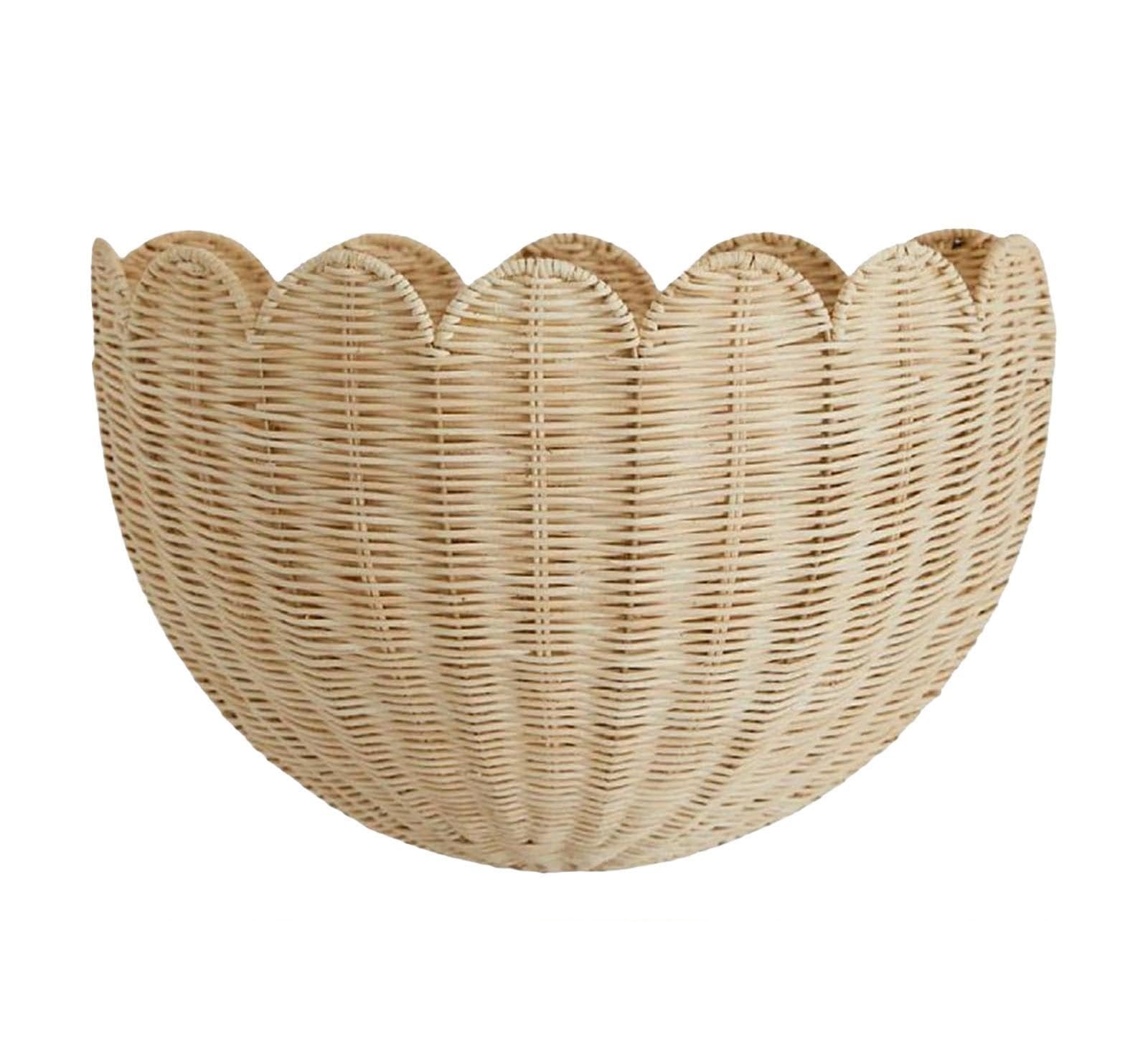 Woven Magazine Rack Woven Wall Hanging Basket Fruits Magazines Toys Portable Multifunctional Bin For Cabinet Farmhouse Bathroom Sundries Restaurant for Newspaper, Letter