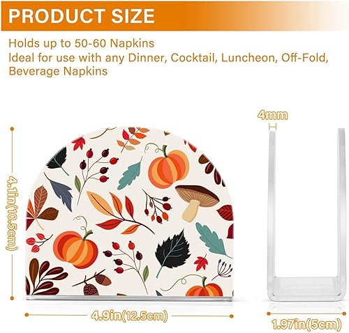 Miniatura 3 de Servilletero de otoño de calabaza para mesa, dispensadores de servilletas de tejido acrílico, servilleteros de cóctel para fiestas, bodas, eventos,