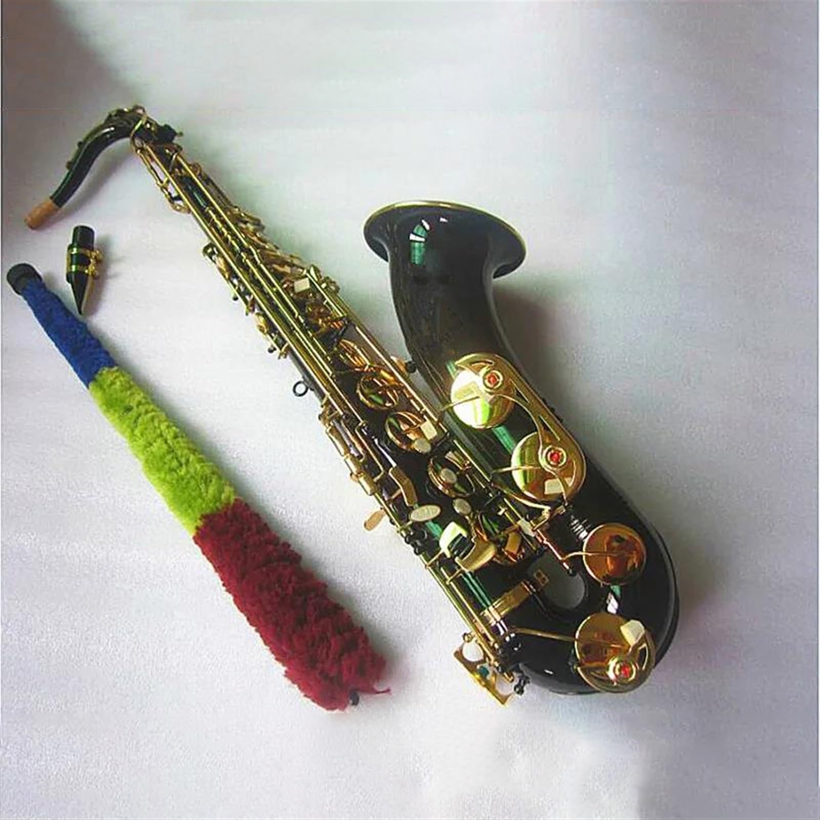 Sassofono Tenore Sib Nero Oro Chiave Sax Tenore Ottone Strumento Musicale Con Custodia Ancia