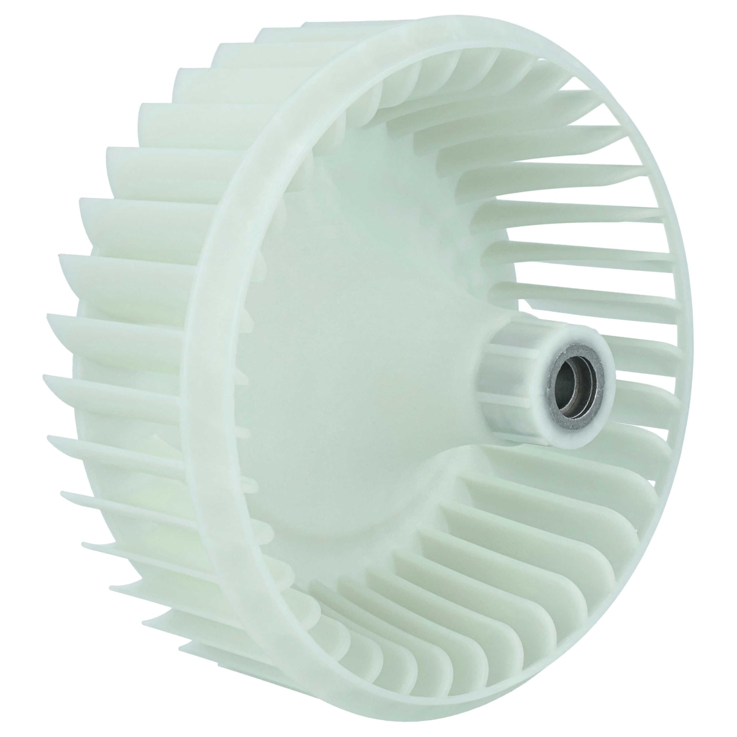 vhbw Lüfterrad kompatibel mit Samsung DV80N62552W/ET, DV80N62532W/ET, DV80N62532W/EN Trockner, Wäschetrockner - 14,8 cm Turbine Weiß
