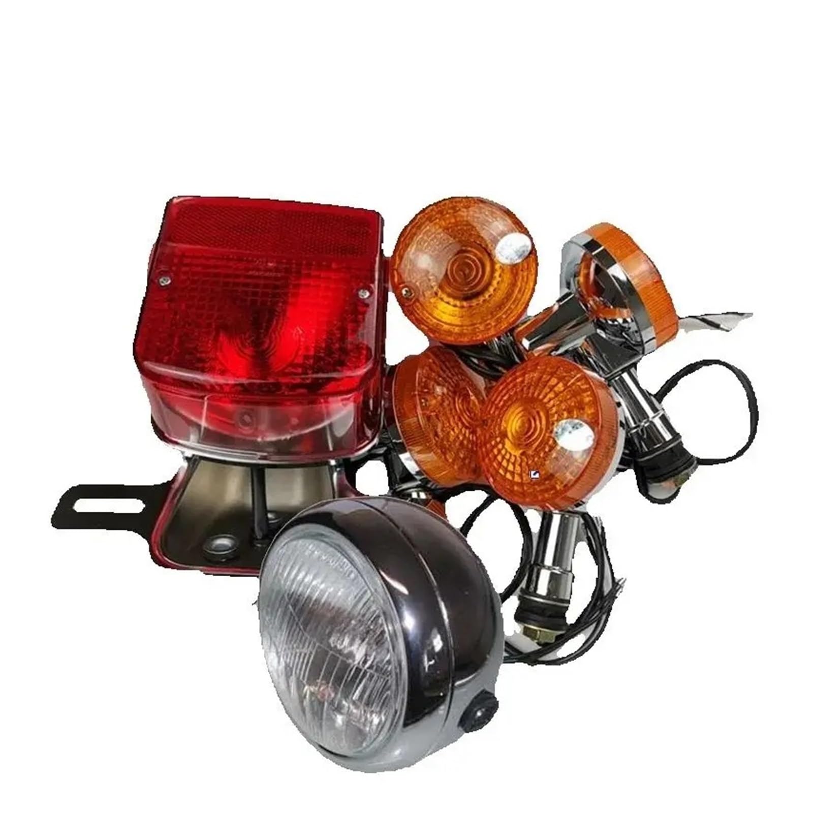 Lampada arresto Per Lifan Dayang Per Suzuki GN125 QJ125 QS125 HJ125-8 Faro Anteriore Modificato Per Moto Fanale posteriore con frecce(Kit-A)