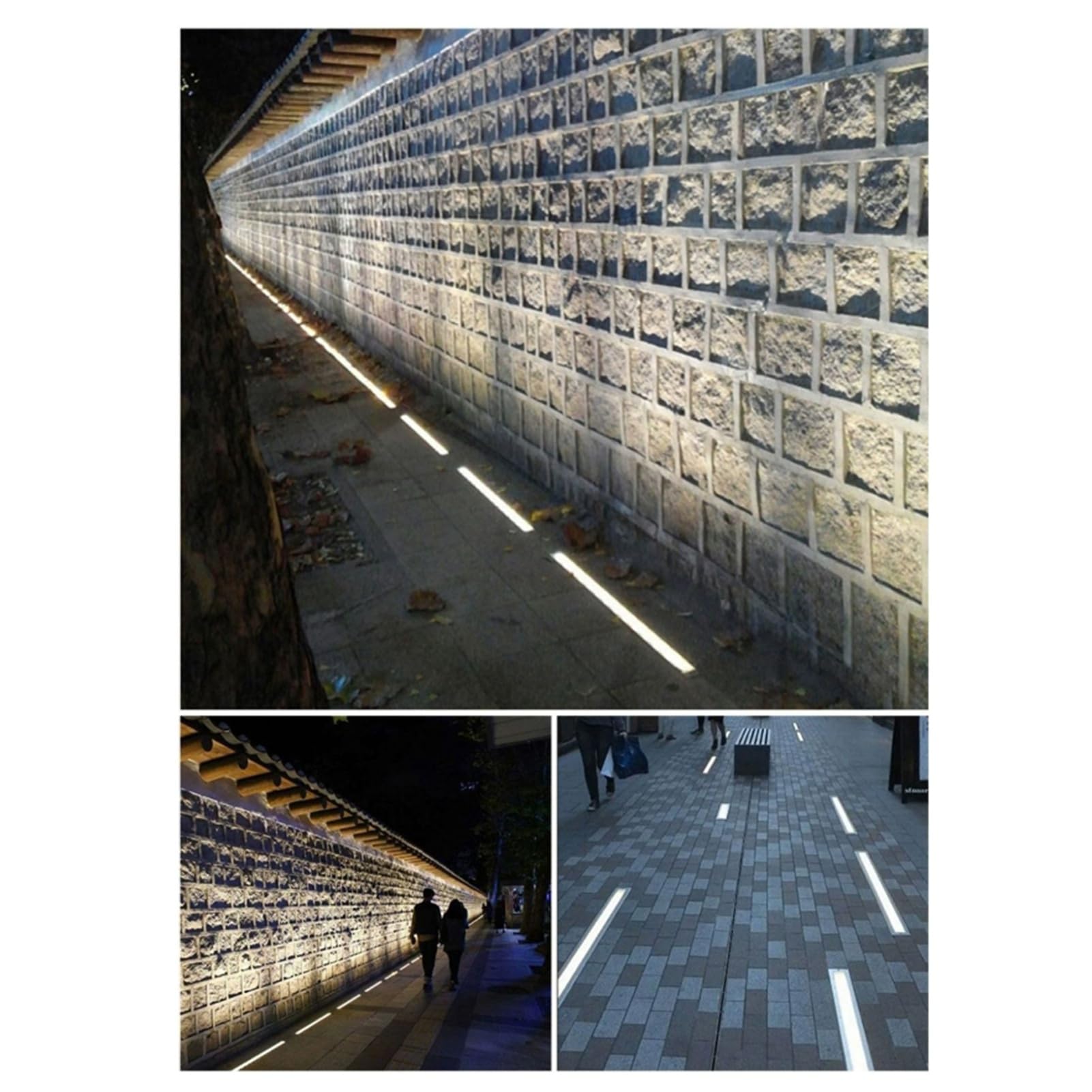 Striscia Luminosa A LED da Incasso A Bassa Tensione, Impermeabile Ip66, Dc12/24V, Ideale per Vialetti, Gradini, Cortili, Recinzioni, Giardini E Sentieri.,Yellow-6W-DC12V