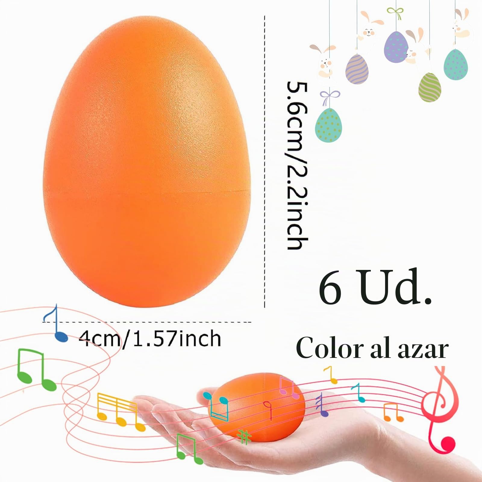 Shaker de Huevo,Maracas de Huevo,Maracas en Forma De Huevos,Huevos Musicales para Fiesta Infantil Cesta de Pascua Caza de Pascua,Musikinstrument Egg Shaker