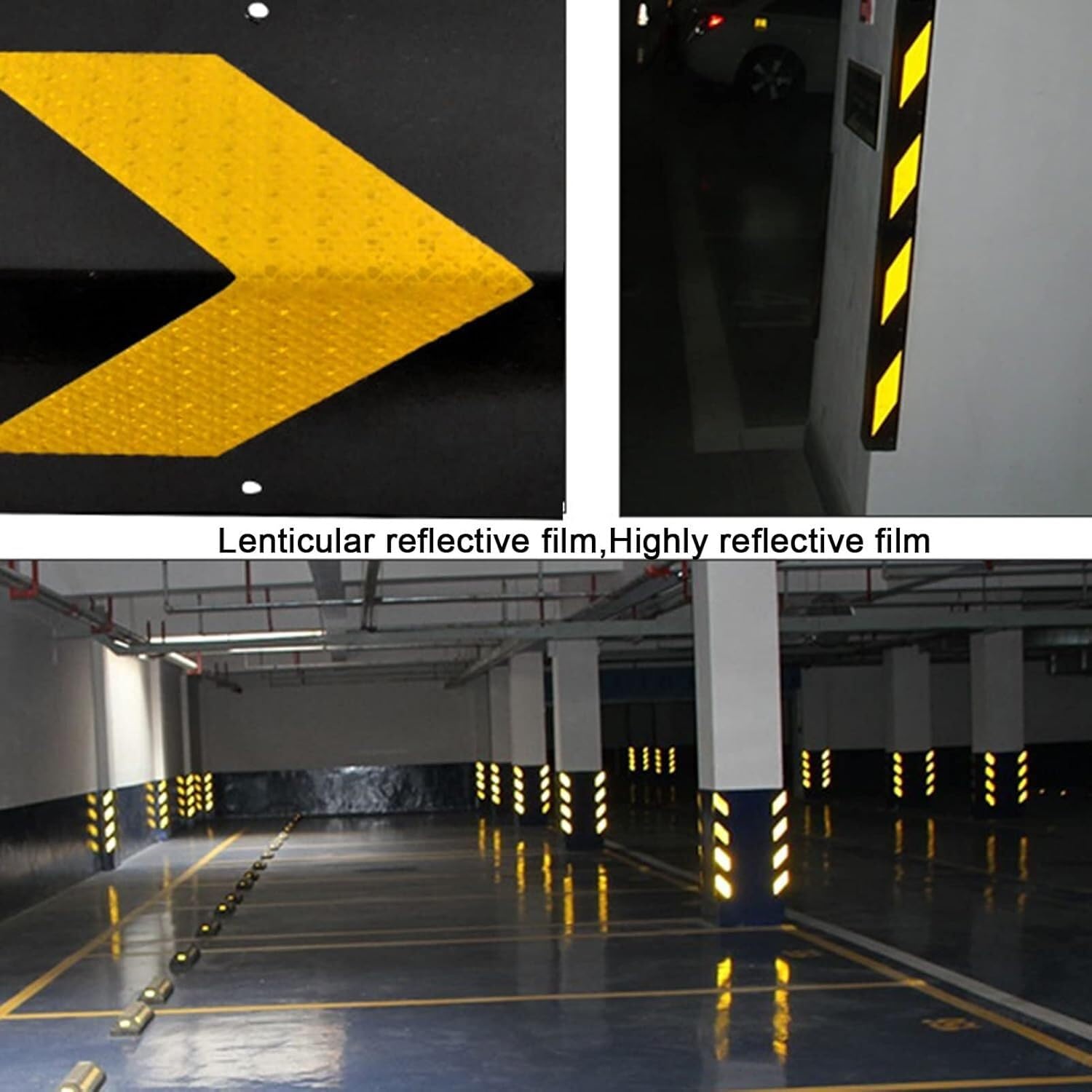 Parcheggio auto Parcheggio Parete Angolo Guard per garage a forma di L Parcheggio Garage Gomma Colonna 1 cm di spessore (15 pz-100 cm)