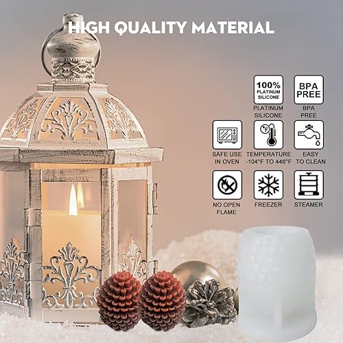 Miniatura 3 de Moldes de silicona de Navidad, kit 3D de adornos de Navidad para aromaterapia, jabón hecho a mano, cera, arcilla polimérica de yeso, resina epoxi,