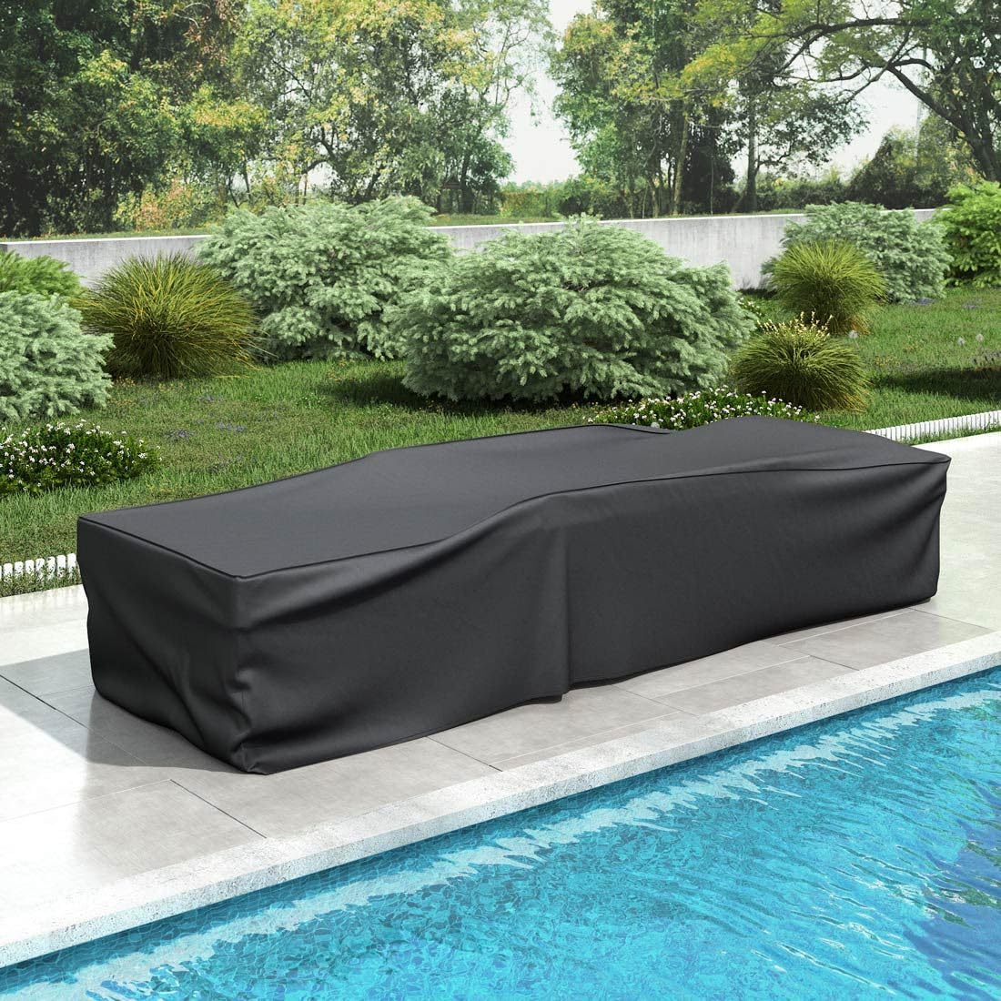 OUTLIV. Schutzhülle, 210x75x40 cm, Polyester | Polyester, wasserabweisend, 210x75x40 cm, Schwarz, für Garten und Terrasse