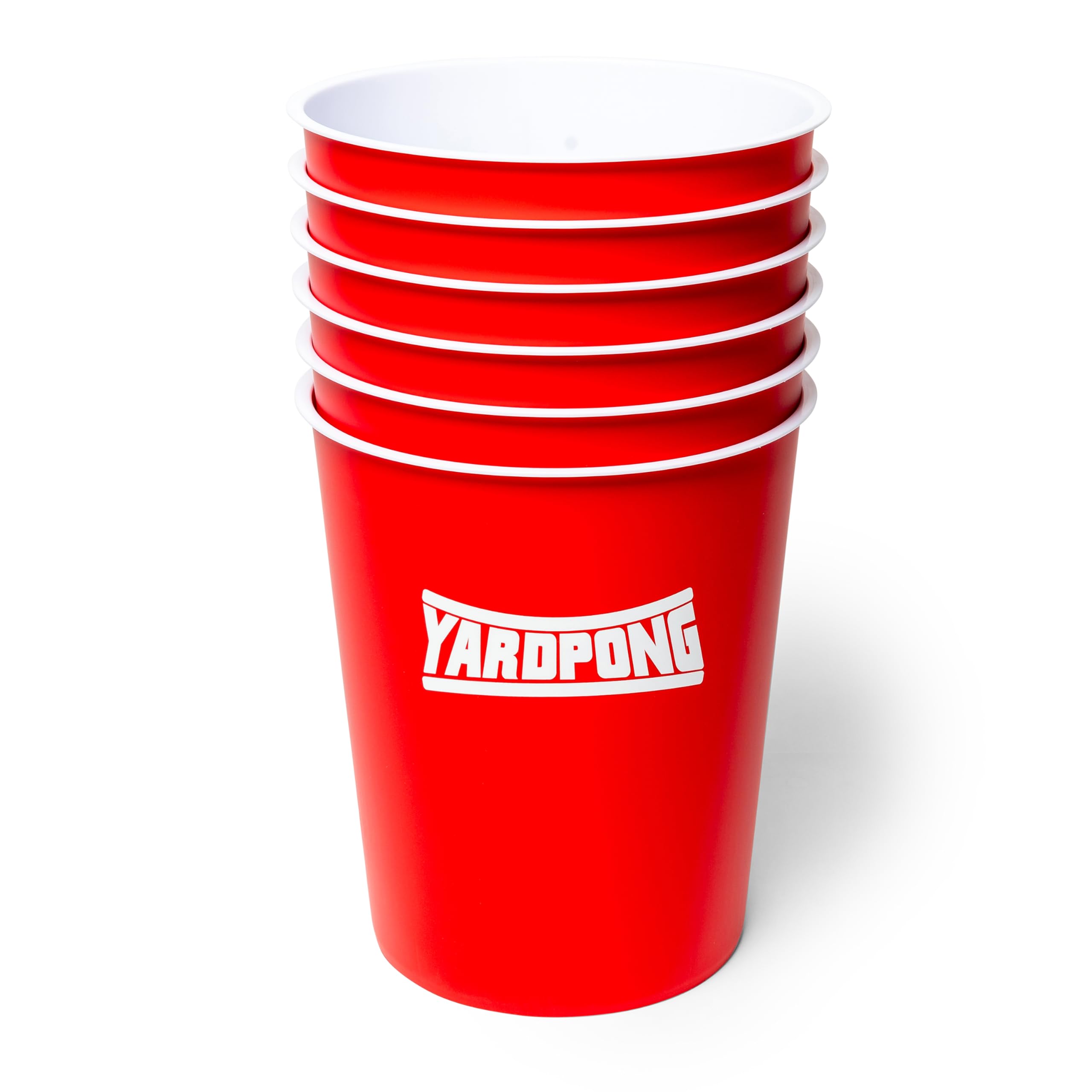Yard Pong X Basket - Juego de pelota con bolas y cubos duraderos, juego al aire libre para césped, patio trasero y playa. El juego incluye 12 cubos, 2 pelotas de baloncesto, bolsa de transporte y
