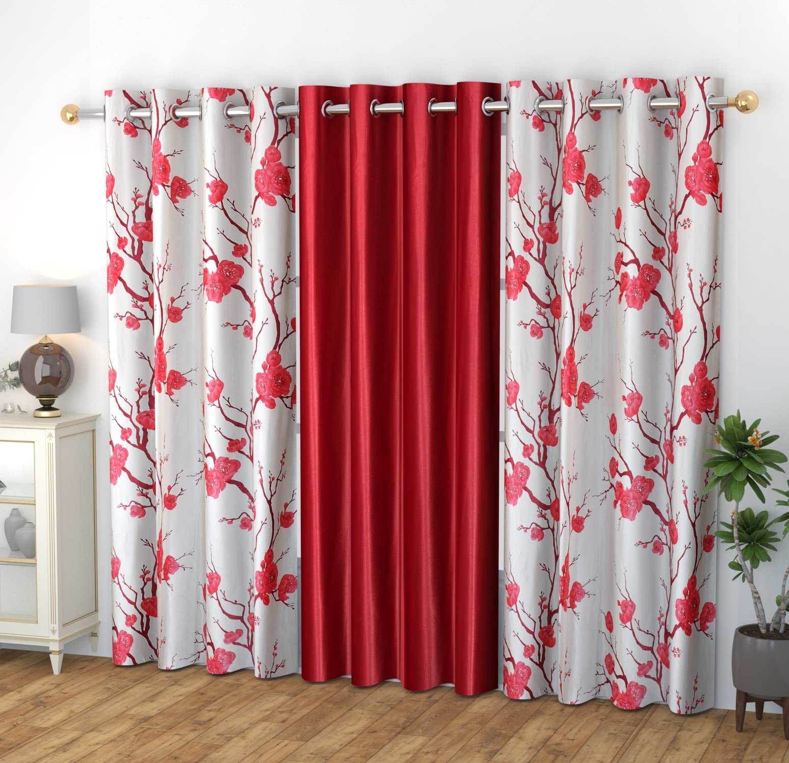 See full amazon price history chart for GOYCORS Modern Polyester Long Crush Floral and Plain 3 Piece Curtain Set (2 Maroon Flower + 1 Plain, Long Door_8 Ft) GOYCORS Modern Polyester Long Crush Floral and Plain 3 Piece Curtain Set (2 Maroon Flower + 1 Plain, Long Door_8 Ft) (B08JVF17DD) Amazon Price History, Amazon Price Tracker