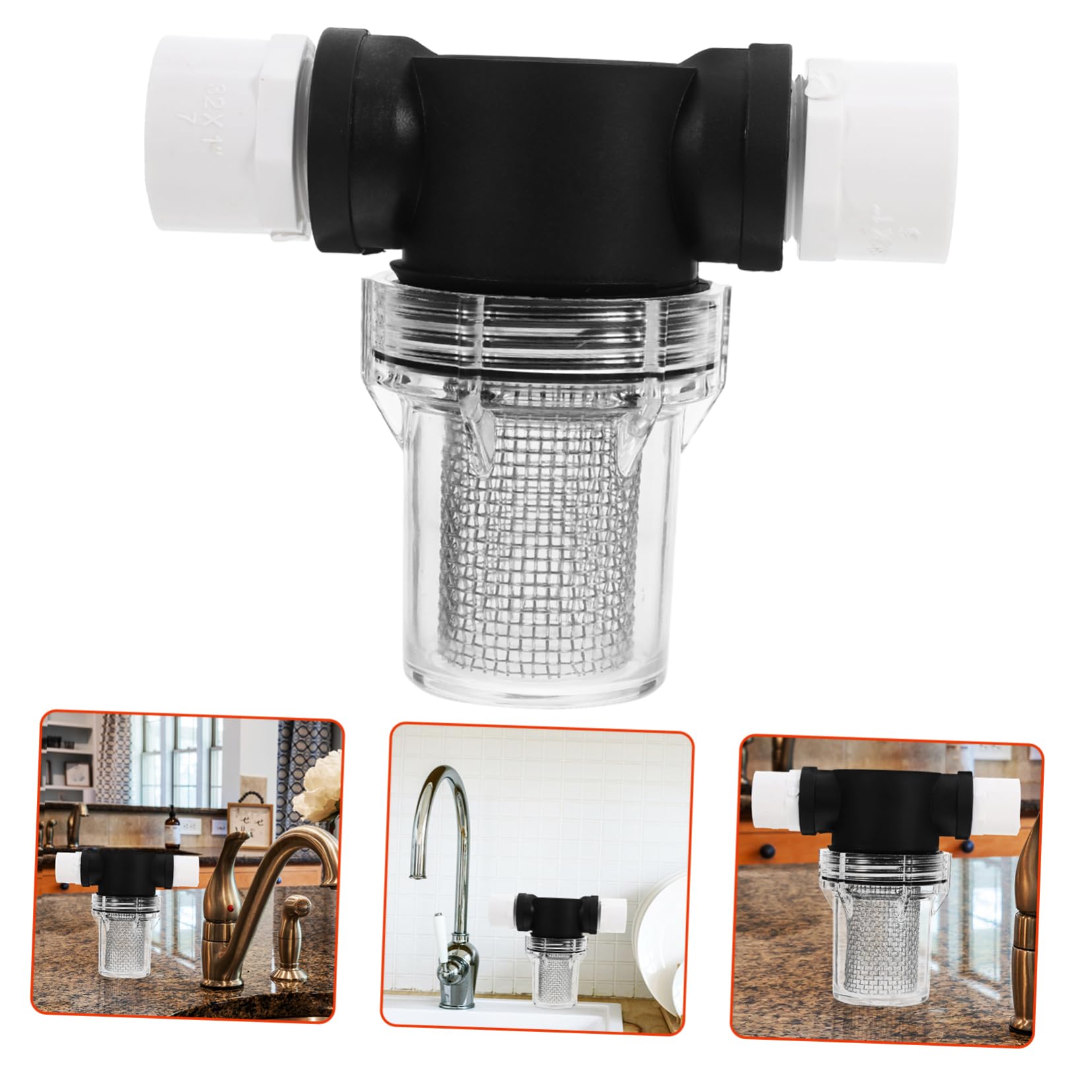 ULTECHNOVO 3pezzi Filtro Strainer Per Pompa Portatile Di Filtrazione Per Irrigazione Giardino Rimuove Detriti Per Pulita e Sicura Design Compatto e Resistente All Uso Quotidiano