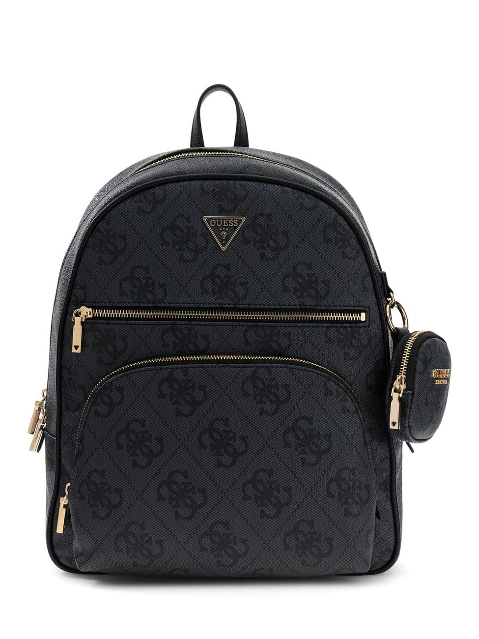 GUESS Power Play II Tech Backpack Coal Logo plecak rekreacyjny na laptopa ciemnoszary