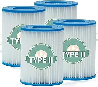 LPFNSF for Bestway Type II Filter Cartridge, Suitable for Bestway Pool Filter, Type 2 Replacement Pool Spa Filter Cartridge, for Bestway 58094 Swimming Pool Filter Pump (4 pieces)
