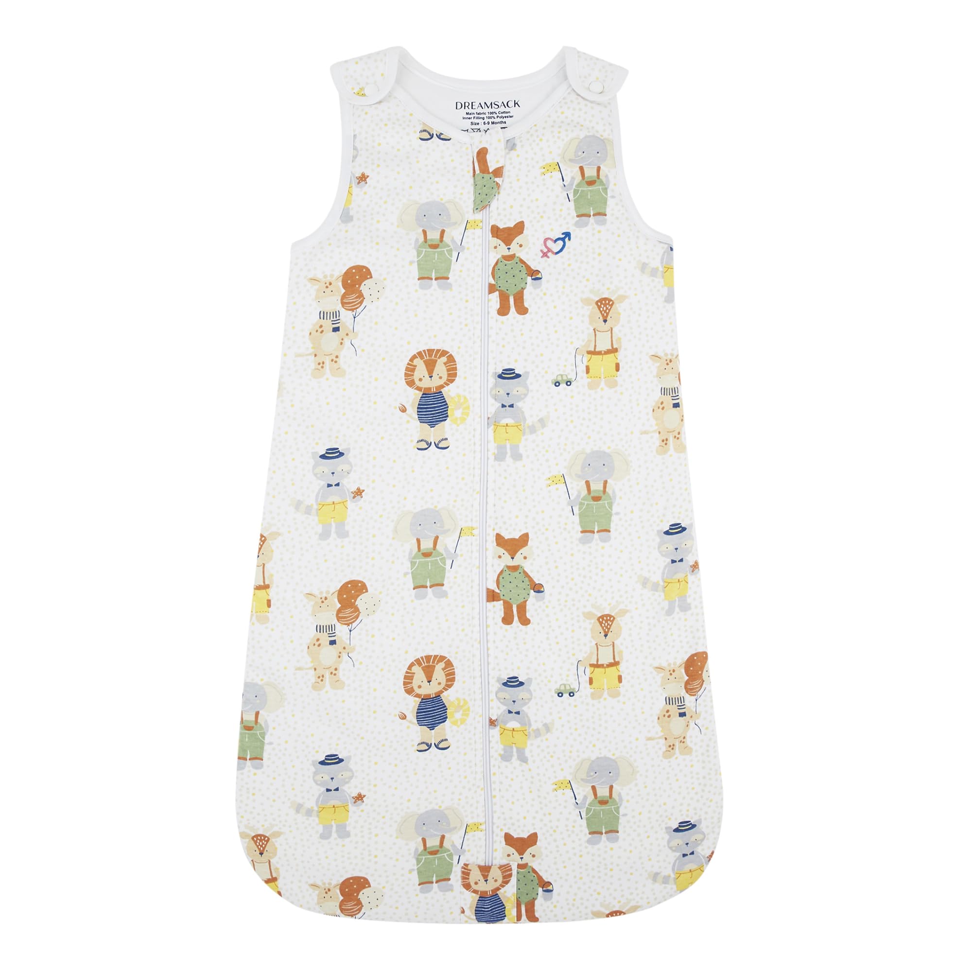 Haus and Kinder 100% Cotton Sleep Sack | Quilted Layer Sleeping Bag for 6-9 Months Baby | Baby Wearable Blankets | Jungle Party